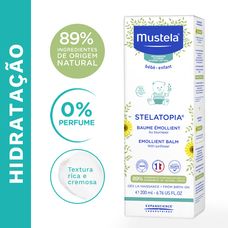 creme Bálsamo Emoliente Mustela Stelatopia Infantil de 200ml