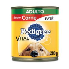 Ração Pedigree Carne Lata 280g