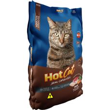 Ração Hotcat Mix Para Gatos Adultoa E Filhotes Sem Corantes Sabor Peixe, Carne E Vegetais 1Kg
