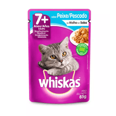 Ração Para Gatos Whiskas Adultos Sabor Peixe Sachê 85g
