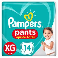 Fralda Pampers Pants Ajuste Total Tamanho Xg com 14 Unidades