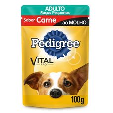 Sachê Pedigree Adultos Raças Pequenas Sabor Carne 100g