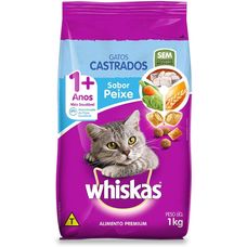 Ração Para Gatos Whiskas Castrados Peixe 1Kg