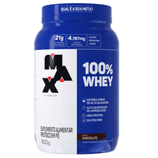 Whey Max Titanium 100% Sabor Chocolate Pote 900g
