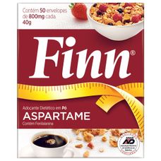 Adoçante Finn Aspartame em Pó com 50 envelopes de 8g