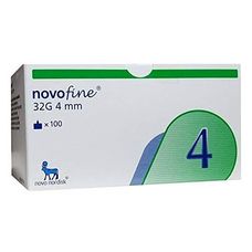 Agulha Novofine 32g Tip 4Mm Descartável com 100 Unidades