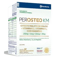 Perosteo Km Eurofarma 250mg+ 5mg+ 65mg+ 39mg com 30 Tabletes mastigáveis