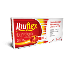 Ibuflex Legrand 400mg com 8 cápsulas gelatinosas