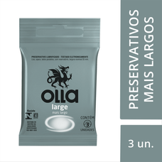 Preservativo Olla Large com 3 Unidades