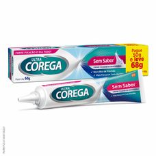 creme Corega Ultra Glaxosmithkline Sem Sabor Pague 50g Leve 68g