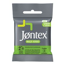Preservativo Jontex Maçã Verde com 3 Unidades