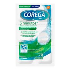 Limpador de Dentadura Corega Tabs com 6 comprimidos Efervescentes
