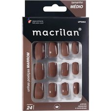 Unhas Postiças Macrilan Coloridascom  24 Peças