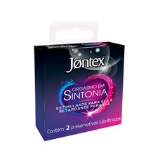 Preservativo Jontex Lubrificante Orgasmo em Sintonia com 2 Unidades