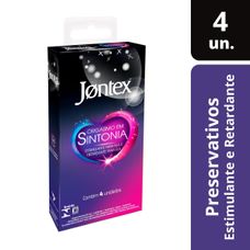Preservativo Jontex Lubrificante Orgasmo em Sintonia com 4 Unidades
