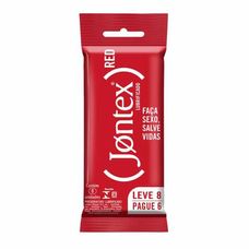 Preservativo Jontex Lubrificante Red com 8 Unidades