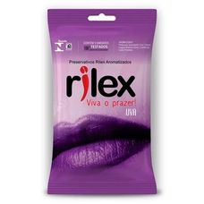 Preservativo Rilex Uva com 3 Unidades