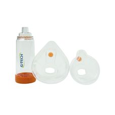 Espaçador G-Tech Clear Para Medicamento em Aerossol em Pvc Adulto E Infantil