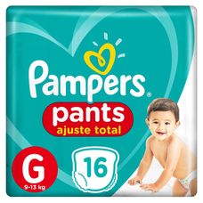 Fralda Pampers Pants Ajuste Total Tamanho G com 16 Unidades