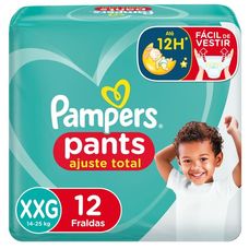 Fralda Pampers Pants Ajuste Total Tamanho Xxg com 12 Unidades
