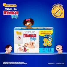Fralda Turma Da Mônica Baby Jumbinho Tamanho M com 18 Unidades