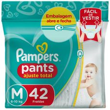 Fralda Pampers Pants Ajuste Total Tamanho M com 42 Unidades