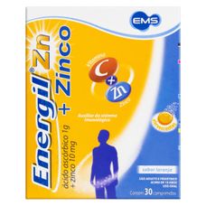 Energil C Ems Zinco 1g+ 10mg com 30 comprimidos Efervescentes