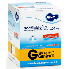 Acetilcisteina Ems 200mg com 16 Envelope
