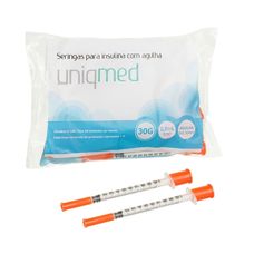 Seringa de Insulina Uniqmed com Agulha 8Mm 0,5ml com 10 Unidades