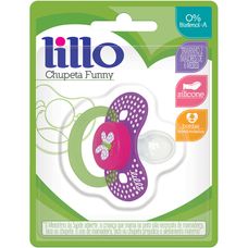 Chupeta Lillo Funny Menina Ortodôntico Silicone Lilás F2