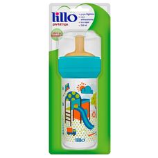 Mamadeira Lillo Super Divertida Bico de Latex Azul 260ml