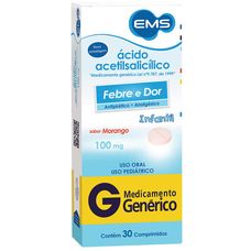 Acido Acetilsalicilico Ems 100mg Infantil com 30 comprimidos