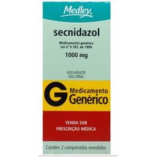 Secnidazol Medley 1000mg com 2 comprimidos