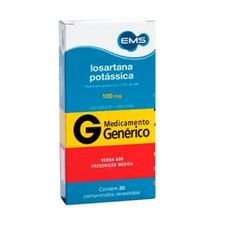 Losartana Potássica Ems 100mg com 30 comprimidos