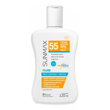 Sunmax Protetor Solar Fluido Pele Oleosa e Mista FPS 55 120ml