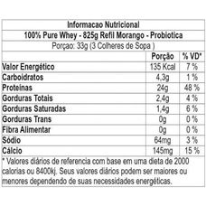 Whey Pure 100% Morango Pouch 825g