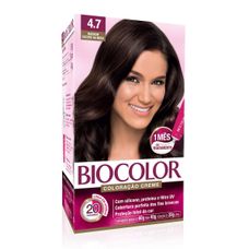 Tintura Biocolor creme 4.7 Marrom Escuro Kit