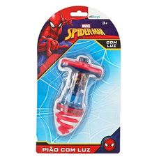 Pião com Luz  Etitoys Spiderman 13,5cm