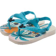 Sandália Havaianas Baby Disney Classic Bege Palha E Azul 22
