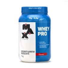 Whey Pro Max Titanium Morango Pote 1Kg