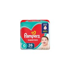 Fralda Pampers Supersec Pacotão G com 26 Unidades