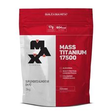 Massa Max Titanium 17500 Sabor Morango 3Kg