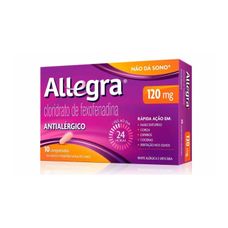 Antialergico Allegra Cloridrato de Fexofenadina 120mg 10 comprimidos
