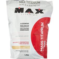 Massa Max Titanium 17500 Sabor Baunilha 1,4Kg