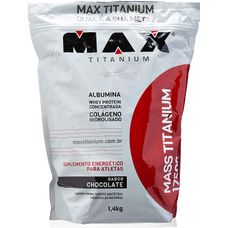 Massa Max Titanium 17500 Sabor Chocolate 1,4Kg