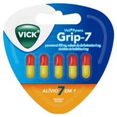 Grip-7 Vick Pyrena 400mg+ 4mg+ 4mg+ 4mg com 5 cápsulas