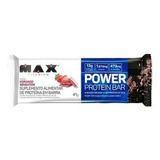 Barra Power Protein Max Titanium Morango Sensation com 12 Unidades 41g