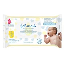 Lenço Umedecido JohnsonS & JohnsonS Baby Recém-Nascido Sem Fragrância com 48 Unidades