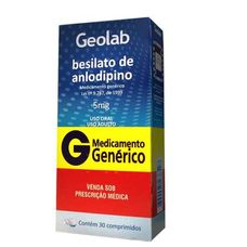 Anlodipino Geolab 5mg com 30 comprimidos