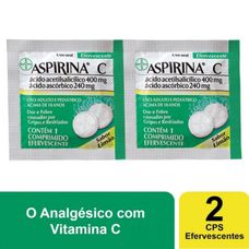 Aspirina Bayer com 2 comprimidosefervescente Limao